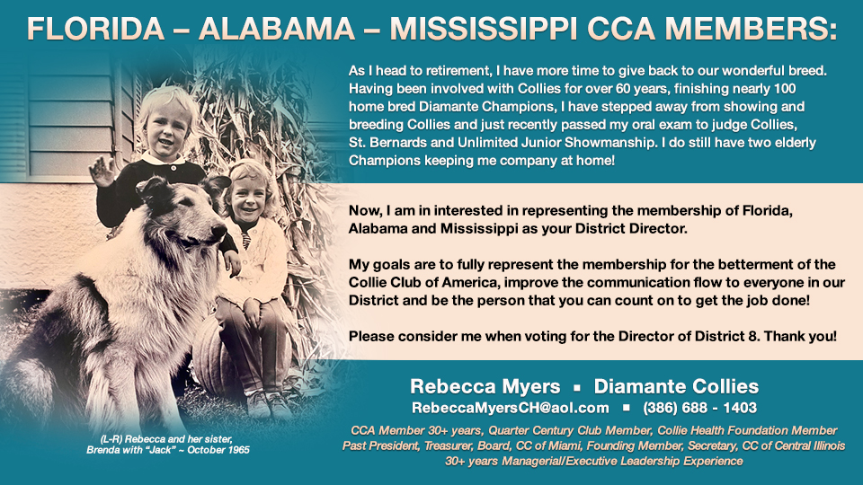 Rebecca Myers -- Candidate for District Director 8 (Florida, Alabama, Mississippi)