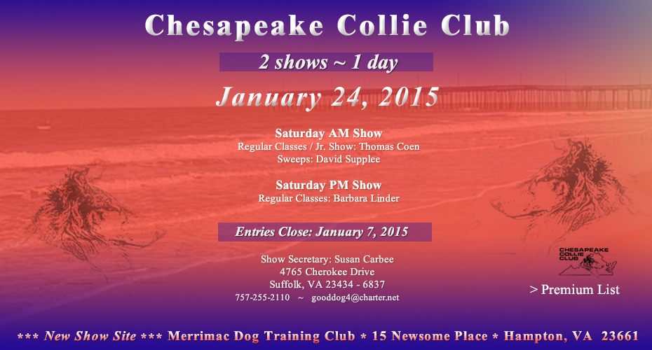 Chesapeake Collie Club -- 2015 Specialty Shows