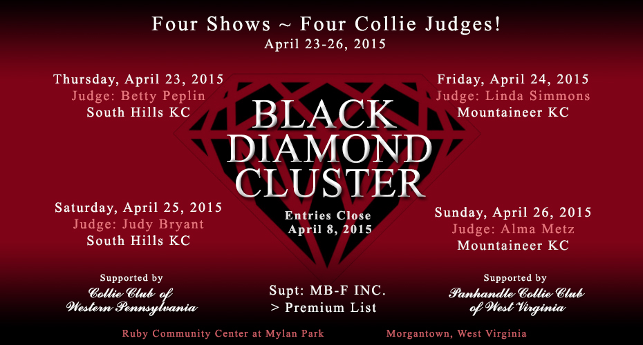 Collie Club of Western Pennsylvania / Panhandle Collie Club of West Virginia -- Supports the 2015 Black Diamond Cluster