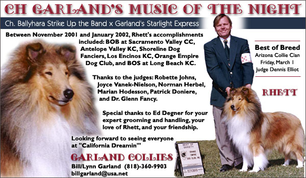 Garland Collies -- Ch. Garland's Music of the Night