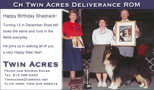 Twin Acres Collies -- Ch. Twin Acres Deliverance ROM