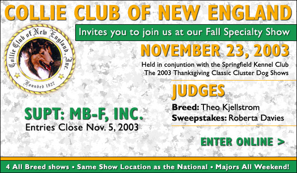 Collie Club of New England, Nov. 23