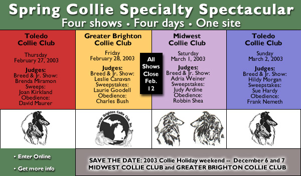 Toledo Greater Brighton Midwest -- Spring Collie Specialty Spectacular
