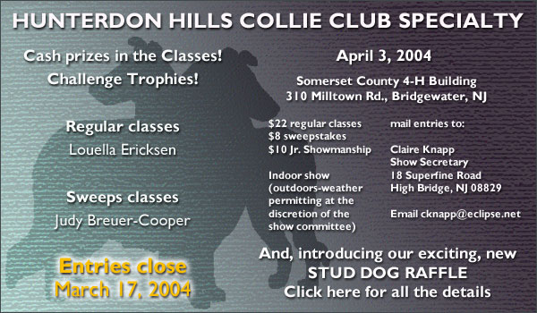 Hunterdon Hills Collie Club Specialty