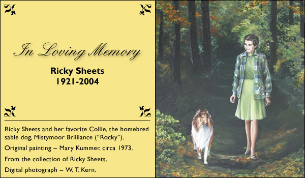 In Loving Memory, Ricky Sheets, 1921-2004