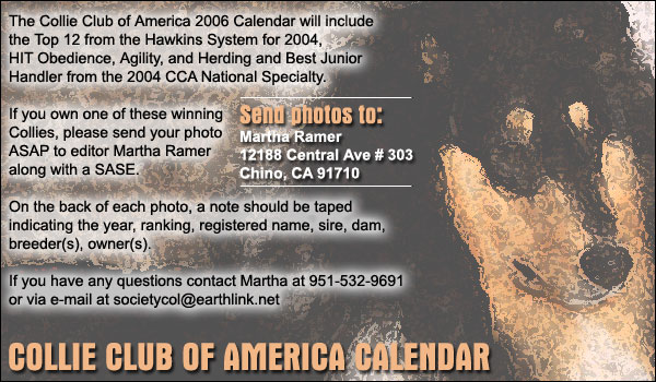 Collie Club of America 2006 Calendar