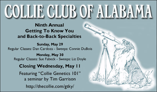 Collie Club of Alabama: Getting To Know You