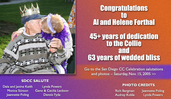 San Diego Collie Club: Congratulations to Al and Helend Forthal