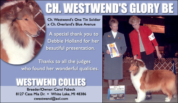Ch. Westwend's Glory Be