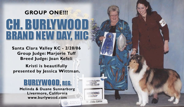 Ch. Burlywood Brand New Day, HIC