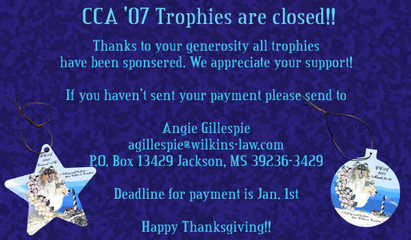Collie Club of America -- 2007 National Specialty Trophy Donations