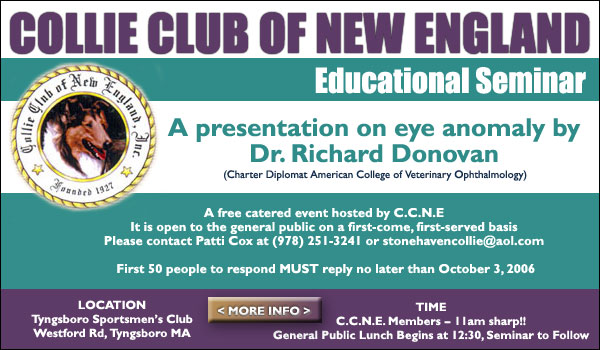 Collie Club of New England -- Educational Seminar
