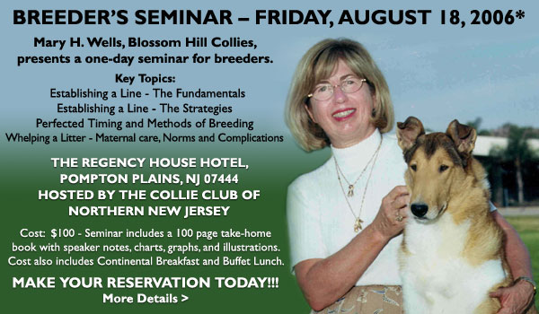 Collie Club of Northern New Jersey -- Breeder's Seminar presented by Mary Wells