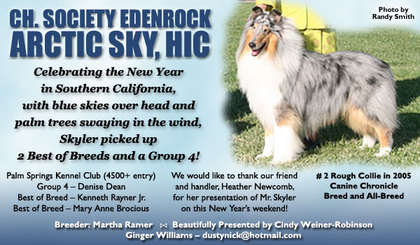 Ch. Society Edenrock Arctic Sky, HIC