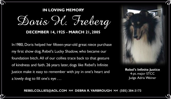 In Loving Memory Of Doris H. Freberg