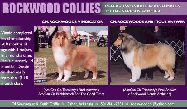 Rockwood -- CH Rockwoods Vindicator and CH Rockwoods Ambitious Answer