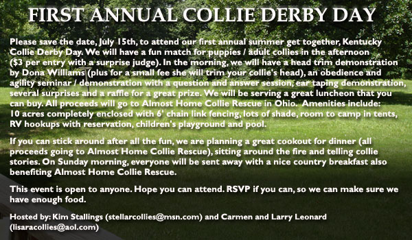 First Annual Collie Derby Day