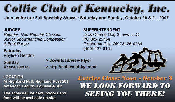 Collie Club of Kentucky -- Oct. 20 & 21, 2007