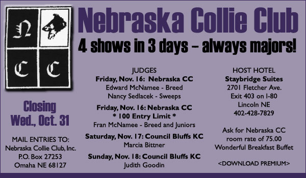 Nebraska Collie Club -- Nov. 16