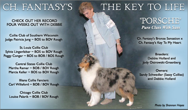 Sassy/Fantasy -- CH Fantasy's The Key To Life