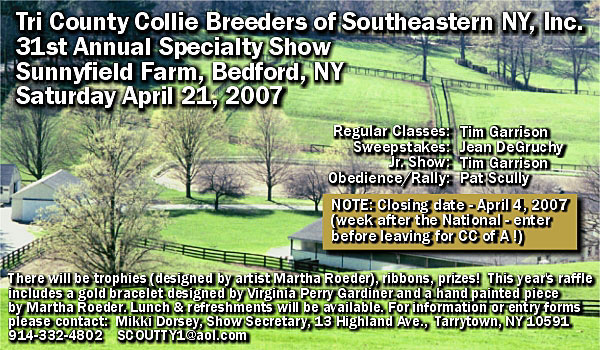 Tri County Collie Breeders of Southeastern New York -- April 21