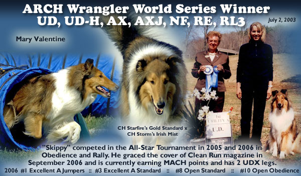 Mary Valentine -- ARCH Wrangler World Series Winner UD, UD-H, AX, AXJ, NF, RE, RL3
