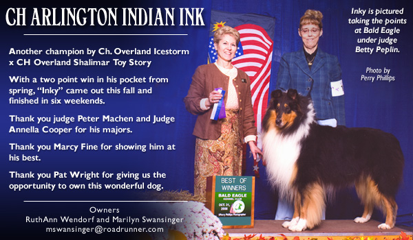 RuthAnn Wendorf and Marilyn Swansinger -- CH Arlington Indian Ink