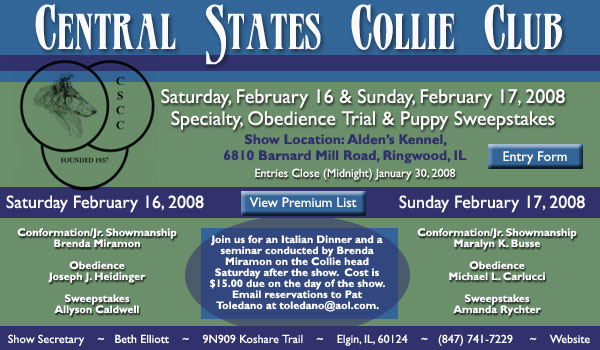 Central States Collie Club --  February 16 and 17, 2008