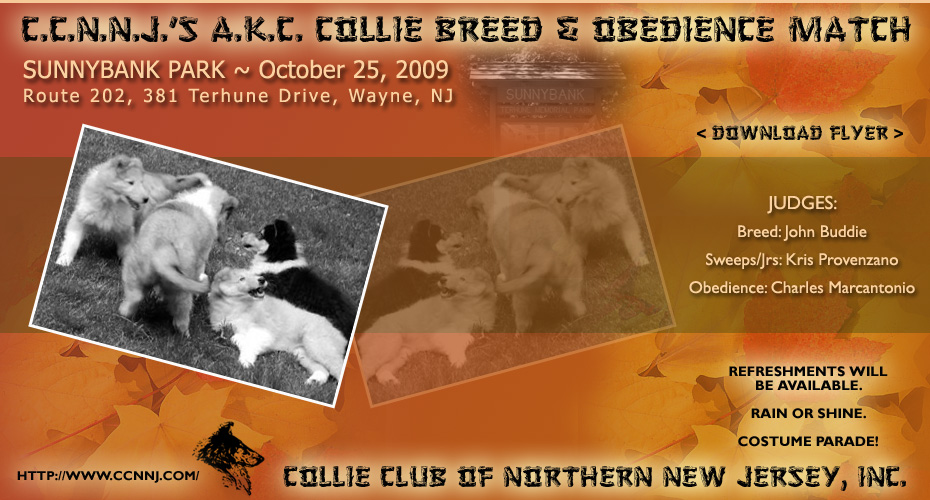 Collie Club of Northern New Jersey, Inc. --  2009 Fall Match