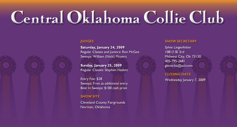 Central Oklahoma Collie Club -- Jan. 24 & 25, 2009