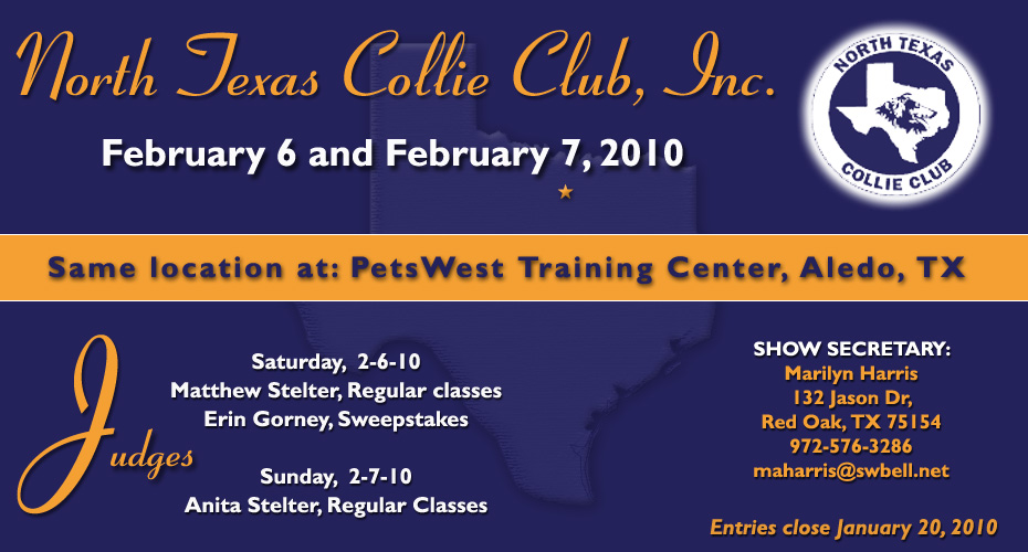 North Texas Collie Club -- 2010 Specialty Shows