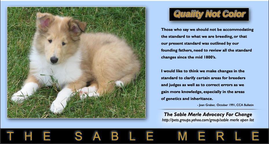 The Sable Merle Advocacy For Change -- Quality Not Color 