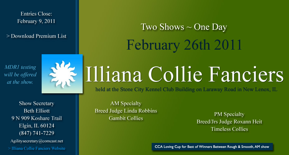 Illiana Collie Fanciers -- 2011 Specialty Shows