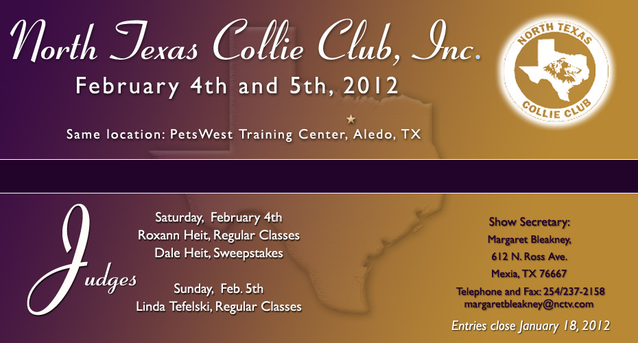 North Texas Collie Club -- 2012 Specialty Shows