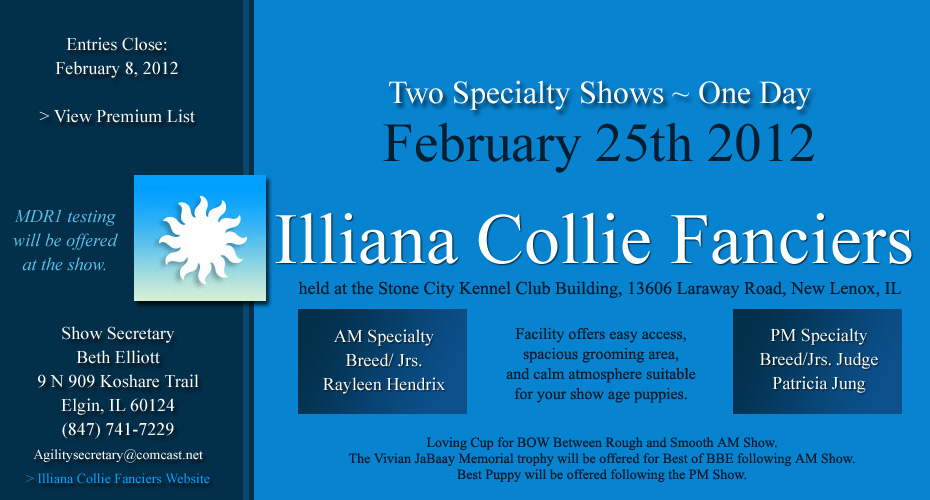Illiana Collie Fanciers -- 2012 Specialty Shows