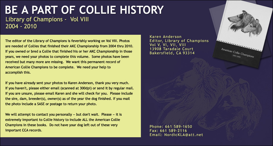 Collie Club of America -- Library of Champions - Volume III (2004 - 2010)