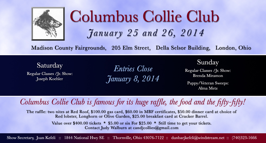 Columbus Collie Club -- 2014 Specialty Shows