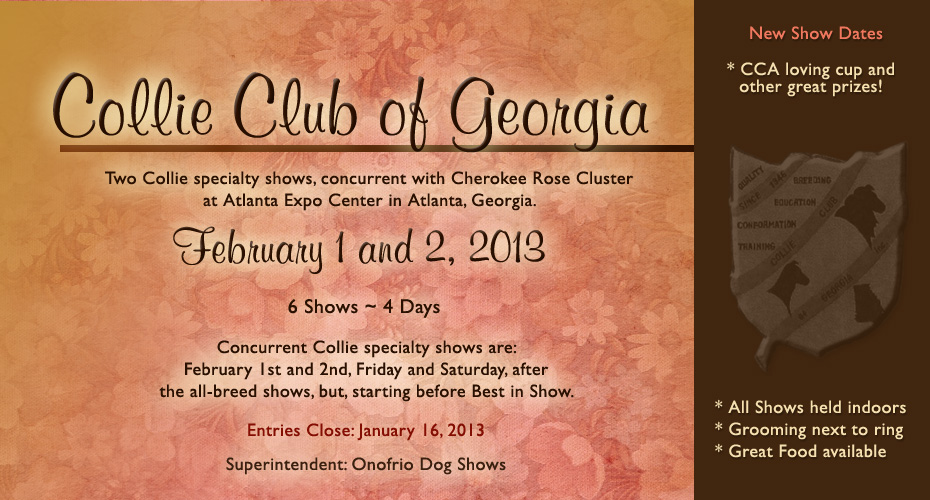 Collie Club Of Georgia -- 2013 Specialty Shows
