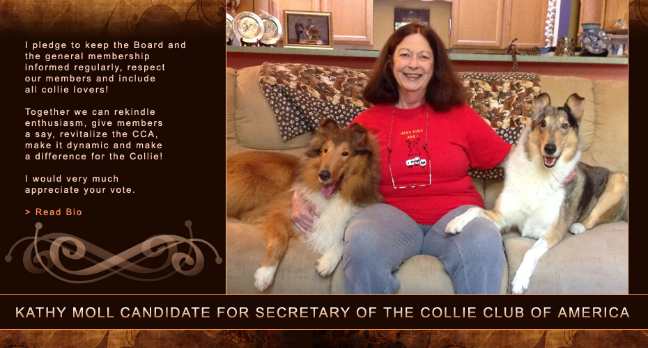 Kathy Moll -- Candidate for Secretary of the Collie Club Of America