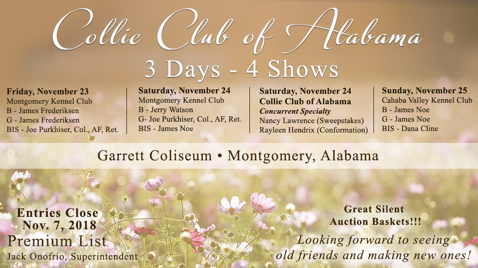 Collie Club of Alabama -- 2018 Specialty Show
