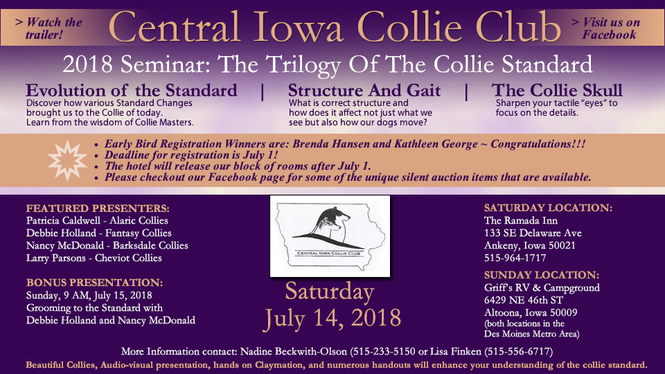 Central Iowa Collie Club -- 2018 Seminar: The Trilogy Of The Collie Standard