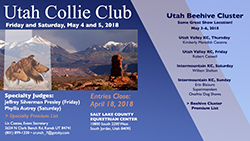 Utah Collie Club -- 2018 Specialty Shows and Utah Beehive Cluster