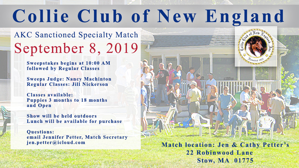 Collie Club Of New England -- 2019 AKC Sanctioned Specialty Match