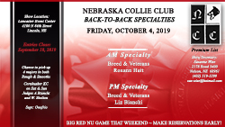 Nebraska Collie Club -- 2019 Specialty Shows