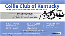 Collie Club of Kentucky -- 2020 Specialty Shows