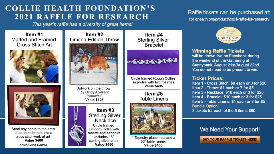 Collie Heath Foundation -- Collie Heath Foundation's 2021 Raffle For Research