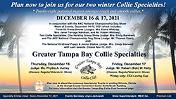 Greater Tampa Bay Collie Club -- 2021 Specialty Shows