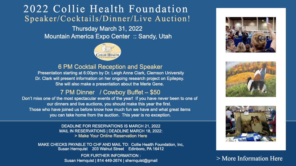 Collie Health Foundation -- 2022 Dinner and Live Auction