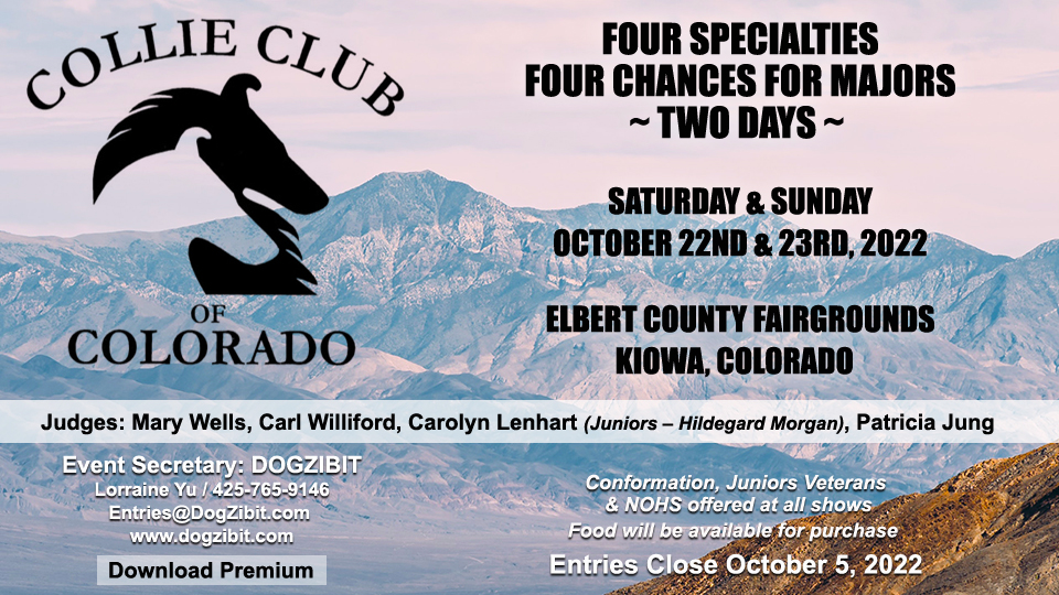 Collie Club of Colorado  -- 2022 November Specialty Shows