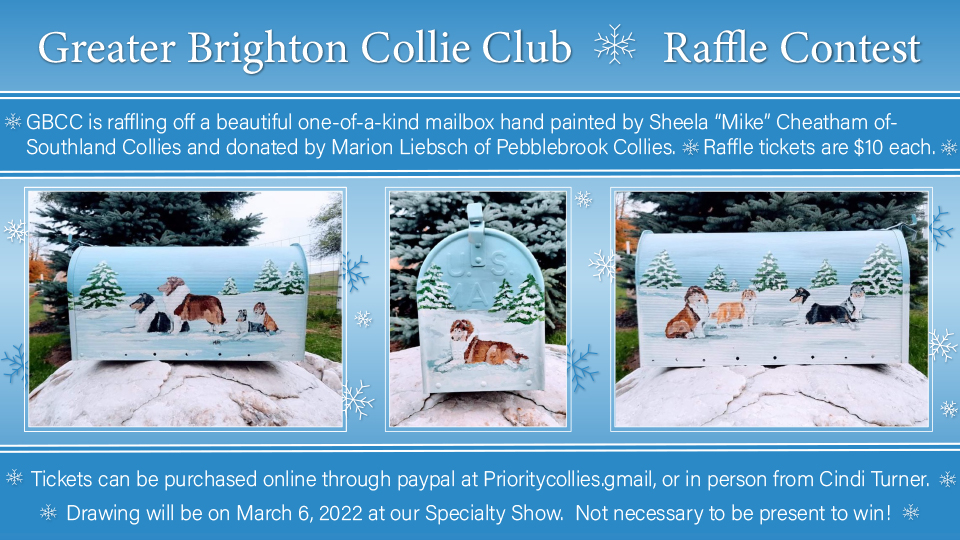Greater Brighton Collie Club -- 2022 Raffle Contest